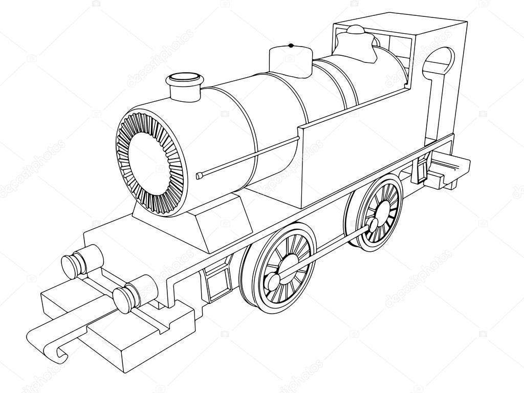 1024x768 Vector Retro Train, Vintage Vector Symbol Stock Vector Zozu