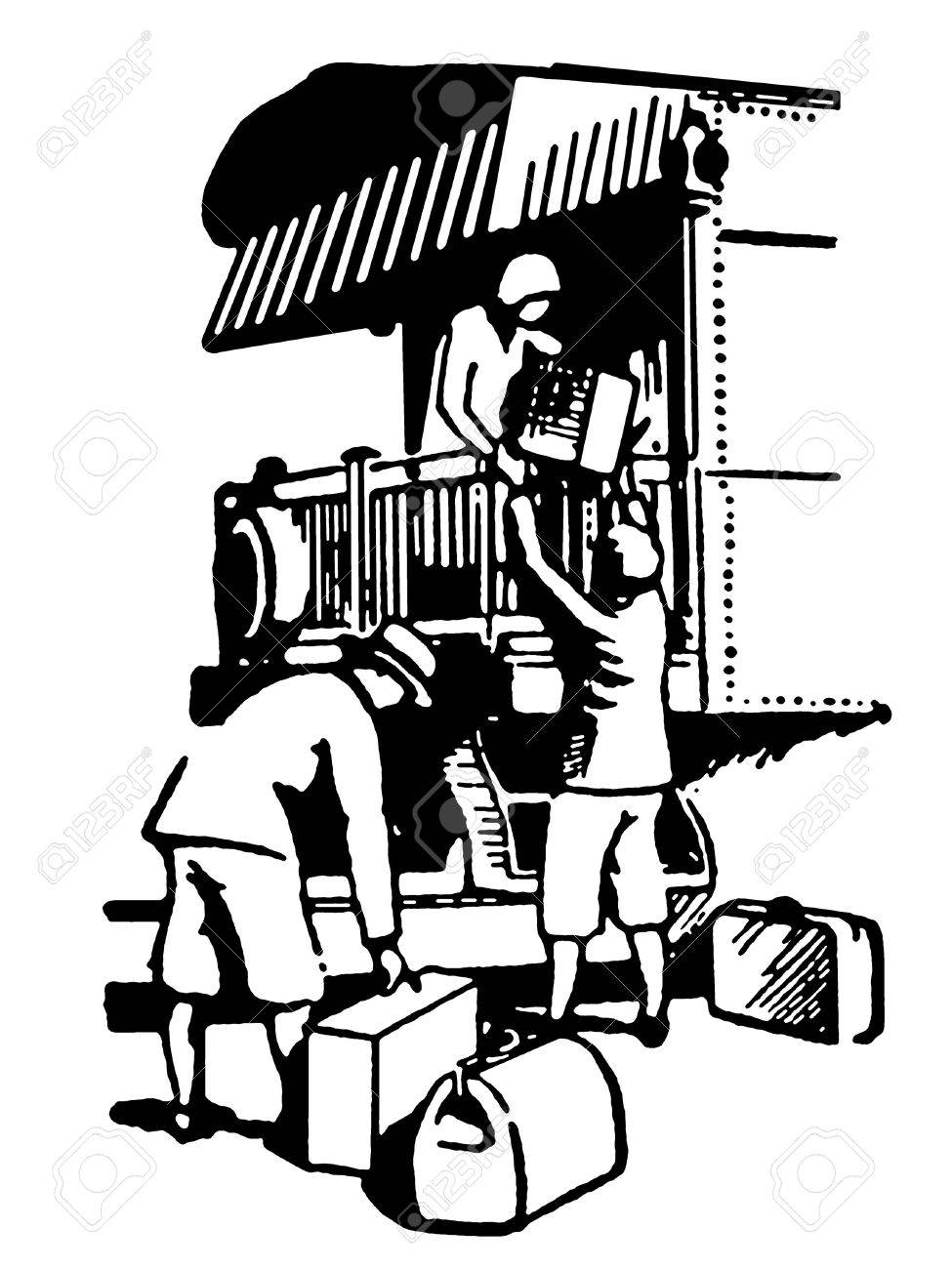 975x1300 A Black And White Version Of A Vintage Illustration Of People