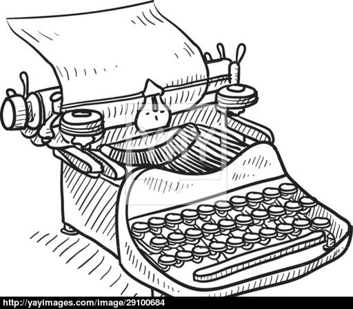 512x449 Retro Typewriter Vector Sketch Vector