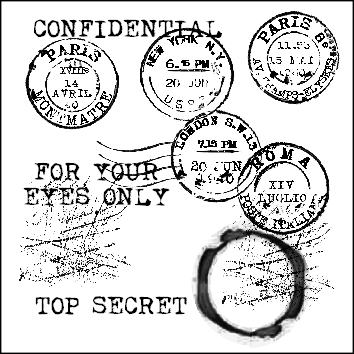 354x354 Alphabet Stamps In Small Typewriter Font