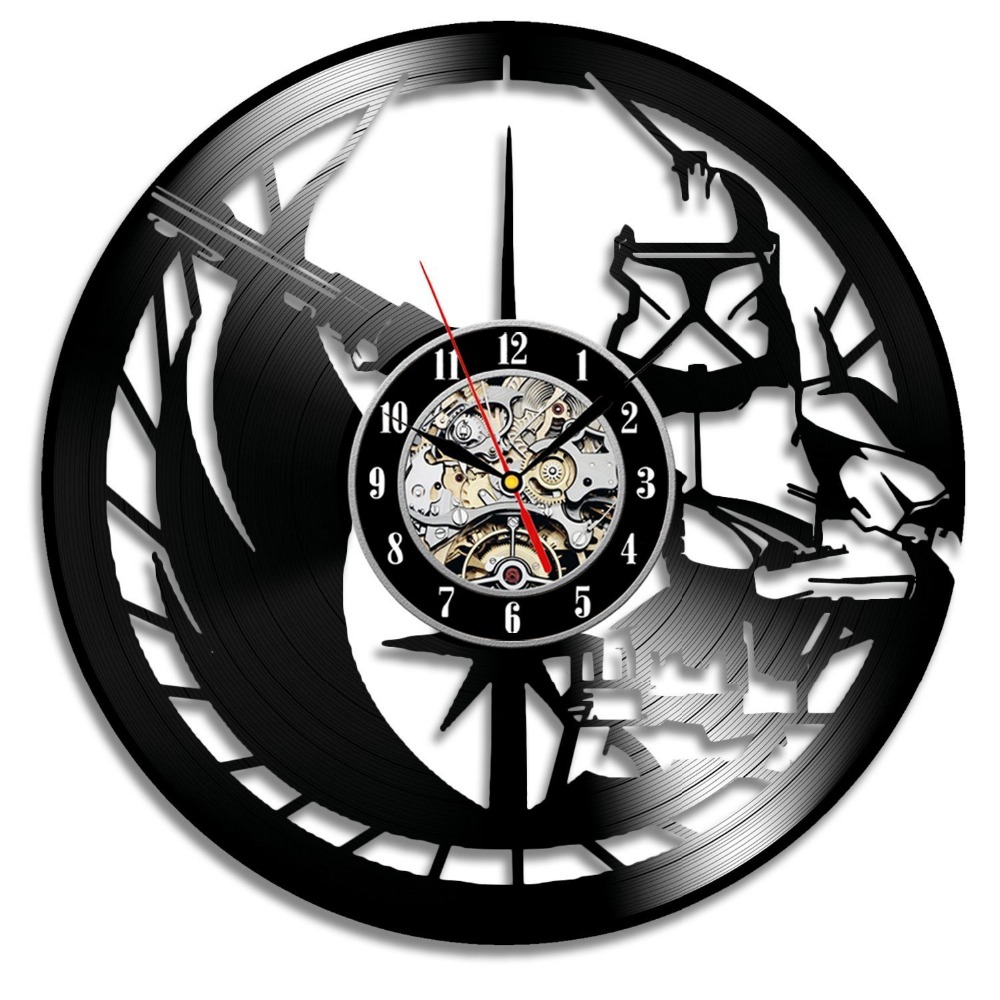 1000x1000 Boba Fett Rebel Alliance Vinyl Record Clock Wall Art Home Decor