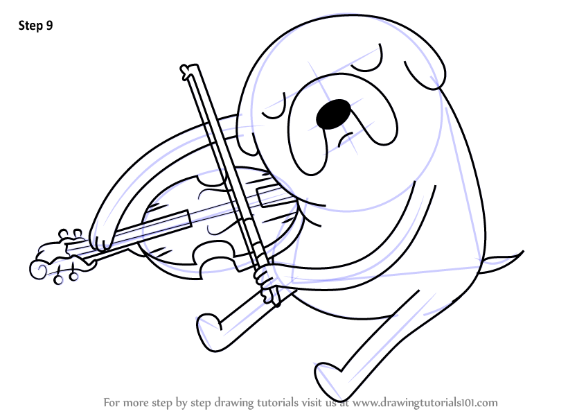 846x600 Learn How To Draw Jake Playing Viola From Adventure Time