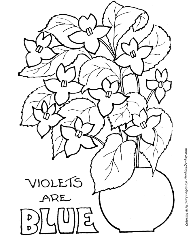 670x820 Valentine's Day Coloring Flowers