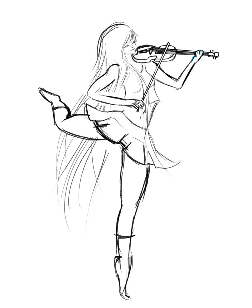 808x989 Violin Dancer Sketch By Yorukochikokoro