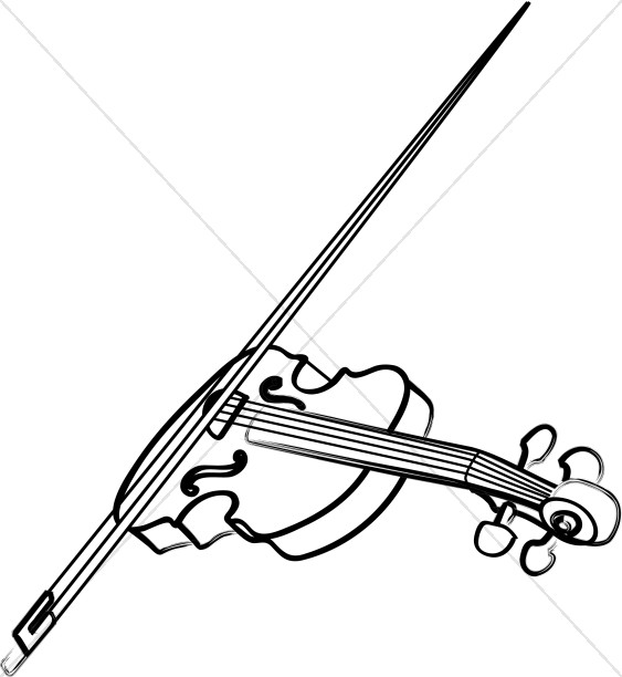 563x612 Violin Line Art Church Music Clipart