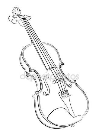 328x449 A Violin Sketch Stock Vector Designer