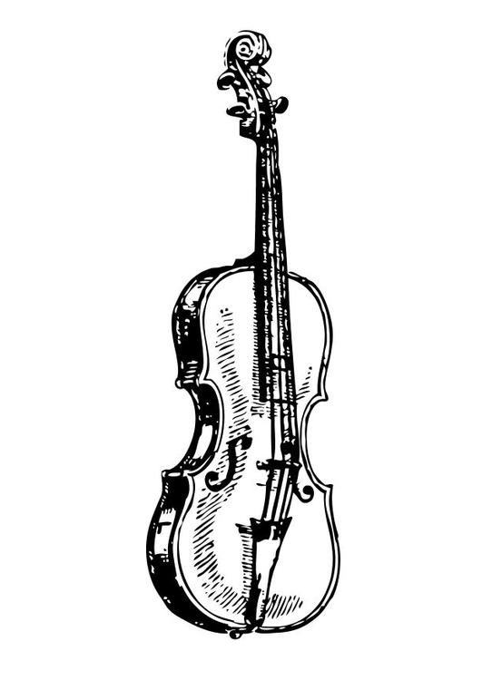 531x750 Coloring Page Violin