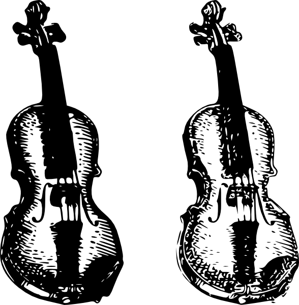 588x600 Two Violins Clip Art