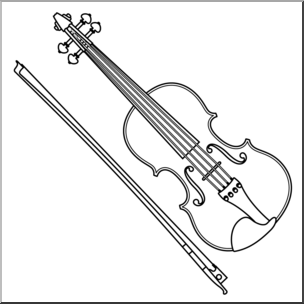 304x304 Clip Art Violin Bampw I Abcteach