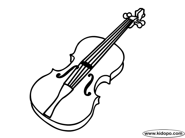 630x470 Violin 3 Coloring Page