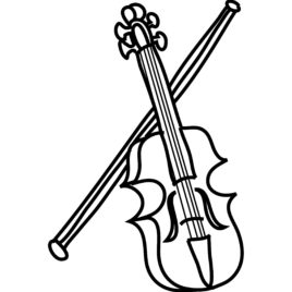 268x268 Coloring Page Violin Kids Drawing And Coloring Pages