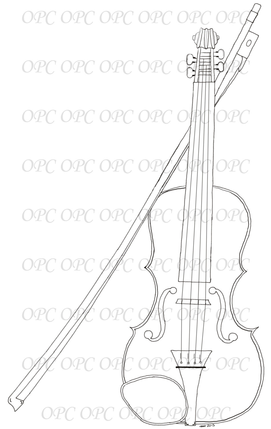 948x1500 Digital Stamp Violin By Oakpondcreations On Etsy Httpswww.etsy