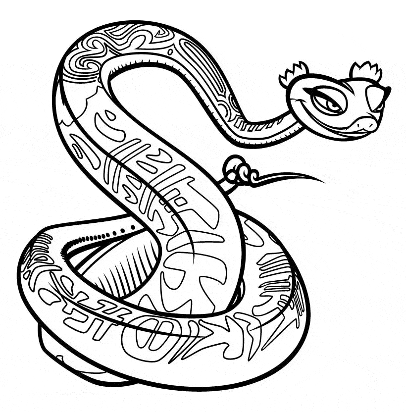 820x832 Viper Coloring Page