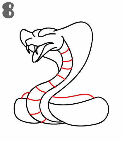 417x485 How To Draw A Cobra