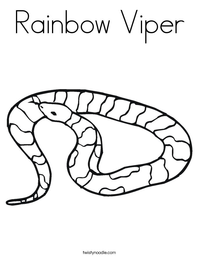 685x886 Rainbow Viper Coloring Page