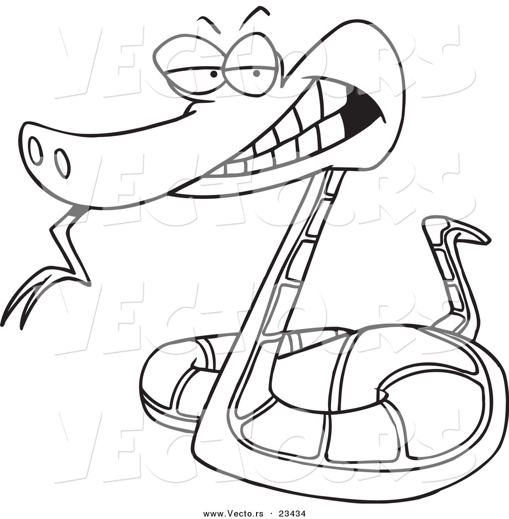 1024x1044 Cartoon Vector Of Cartoon Evil Snake