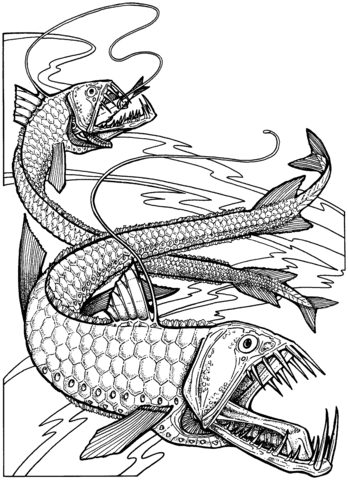 348x480 Viper Fishes Coloring Page Free Printable Coloring Pages