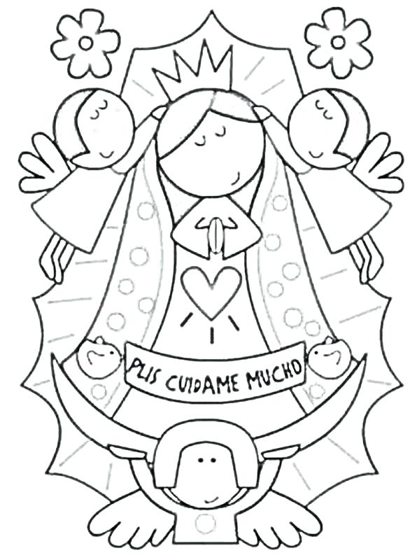 596x800 Virgen De Guadalupe Coloring Pages For Extreme Dot To Dots
