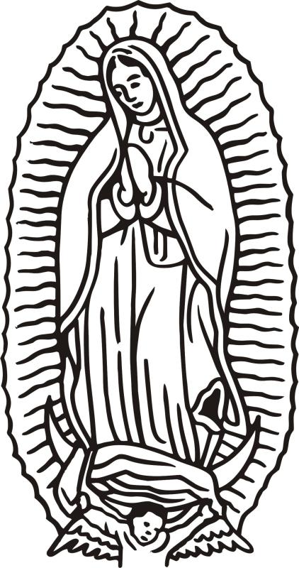 422x800 Virgen De Guadalupe Clipart