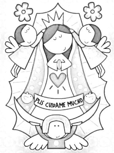 373x500 Pinto Dibujos Virgencita De Guadalupe Para Colorear