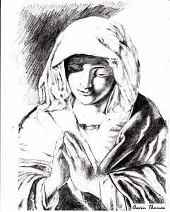 Virgin Mary Drawing at GetDrawings | Free download