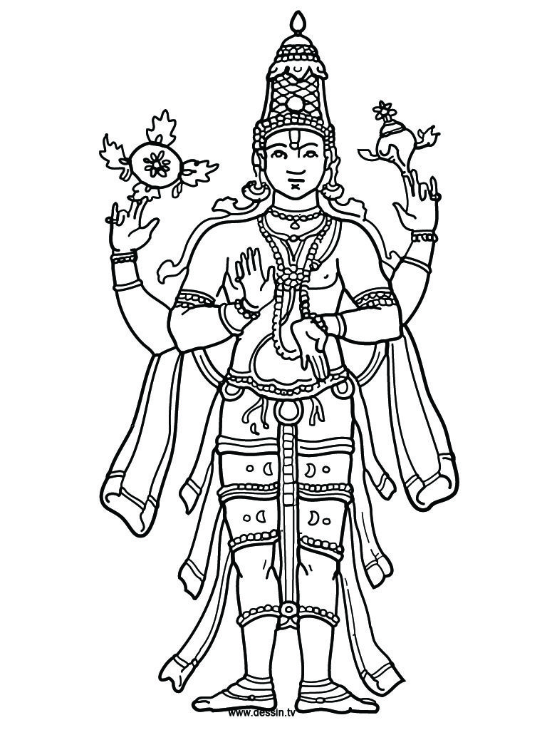 768x1024 Coloring Vishnu Adult Coloring Adult Coloring