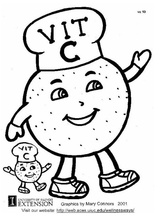 531x750 Coloring Page Vitamin C