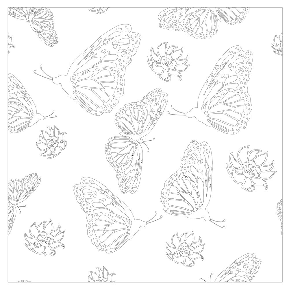 1000x1006 Vive Le Color! Butterflies (Coloring Book) Color In De Stress