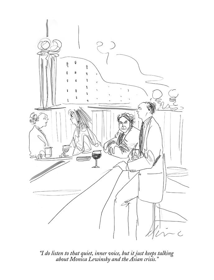 688x900 I Do Listen To That Quiet Drawing By Richard Cline