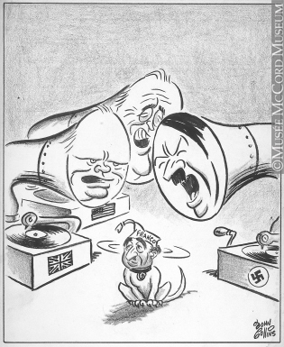 315x385 M965.199.2303 His Master's Voice. Drawing, Cartoon John