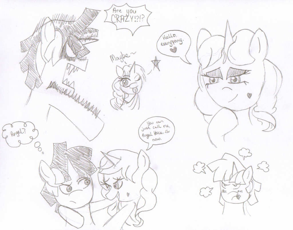 1024x804 Dusk Shine And Angel Voice (Sketch) By Solratic