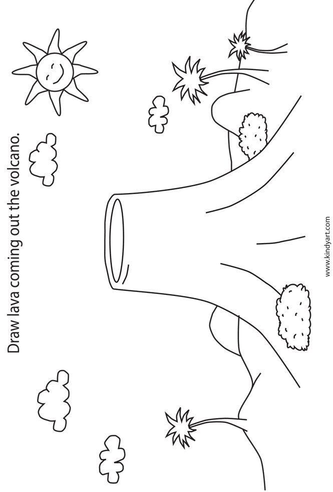 665x981 Pix For Gt V Is For Volcano Coloring Pages Patterns And Drawings