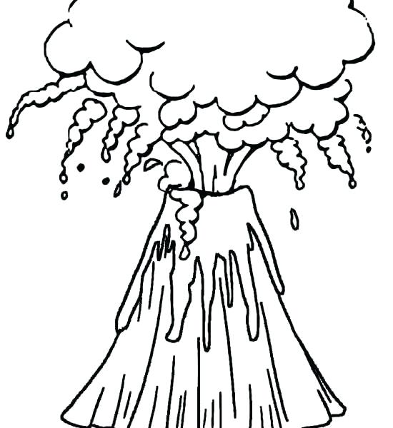 550x600 Volcano Coloring Pages Printable For Kids Online Col Murs