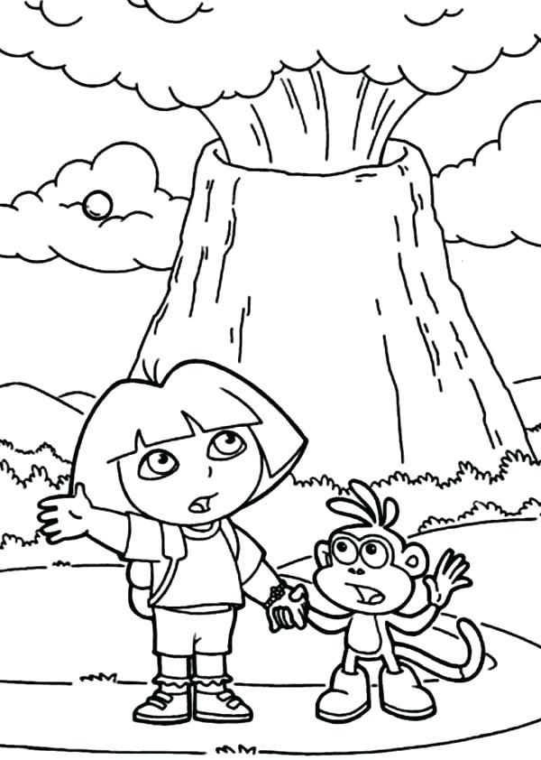 600x842 Volcano Coloring Pages Great Volcano Eruption Coloring Page