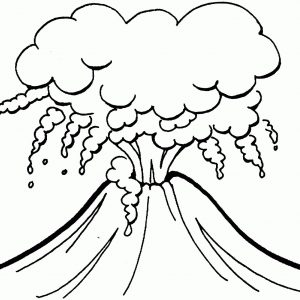 300x300 Volcano Coloring Pages Printable Copy V Is For Volcano Coloring