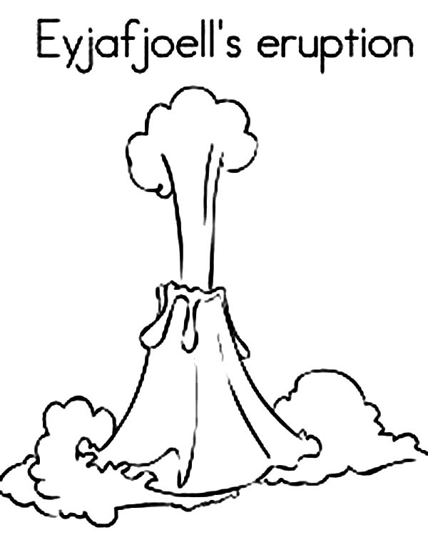 600x777 Volcano Eruption Is Very Dangerous Coloring Page