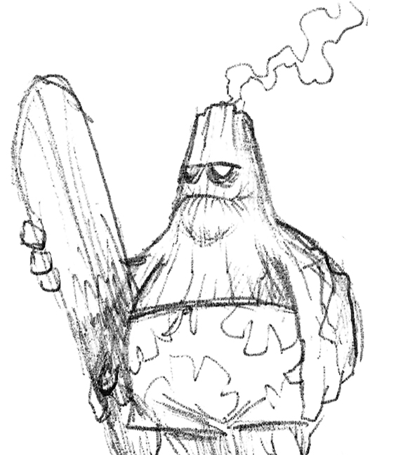 564x648 Drawn Volcano