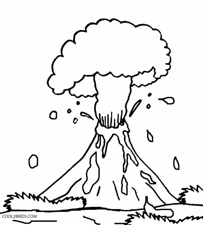 685x758 Printable Volcano Coloring Pages For Kids Cool2bkids