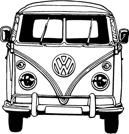 432x450 Vw Camper Van Bus Vinyl Wall Sticker 55cm X 53cm Amazon.co.uk