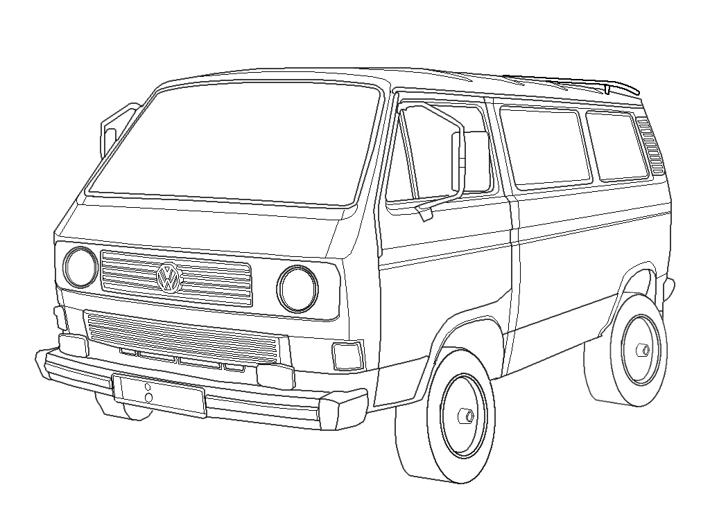 1024x768 Vw T3 Skizze Vw Vw, Volkswagen And Vw Bus