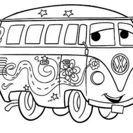 268x268 Vw Bus Coloring Page Az Coloring Pages Volkswagen Car Coloring