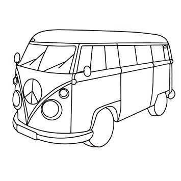 Volkswagen Van Drawing at GetDrawings | Free download