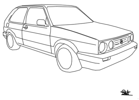 Volkswagon Drawing at GetDrawings | Free download