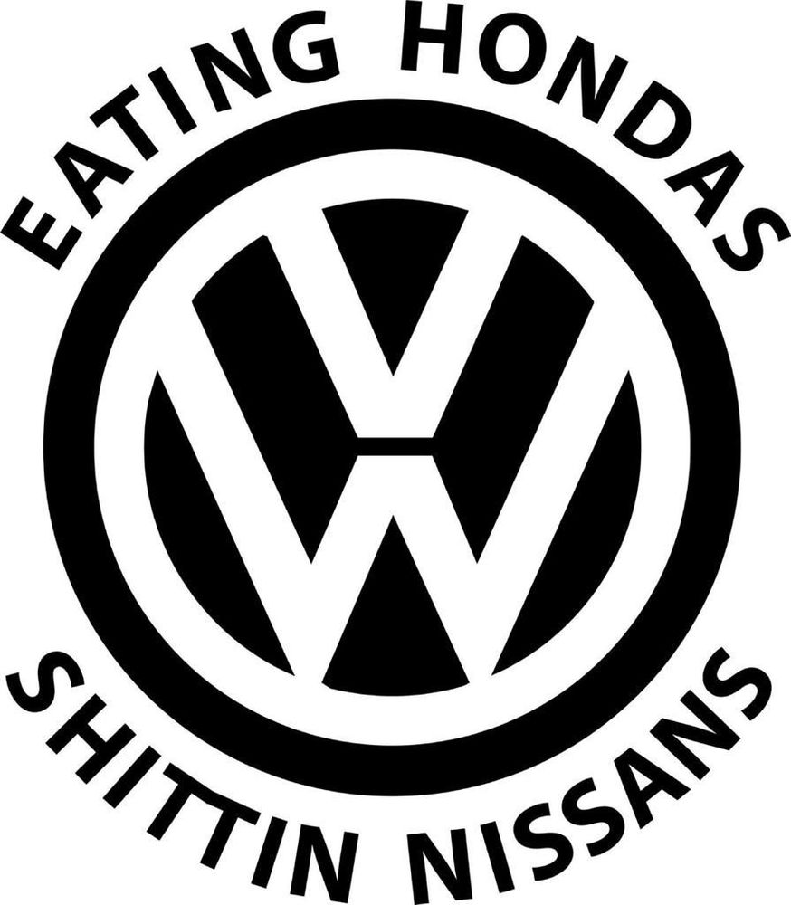 874x1000 Eating Hondas Volkswagen Vinyl Decal Sticker Car Vw Jetta Golf Gti