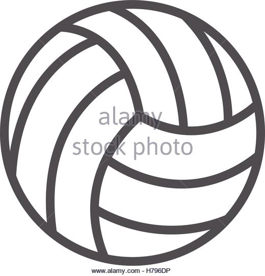 520x540 Volleyball Ball Black Simple Icon Stock Photos Amp Volleyball Ball
