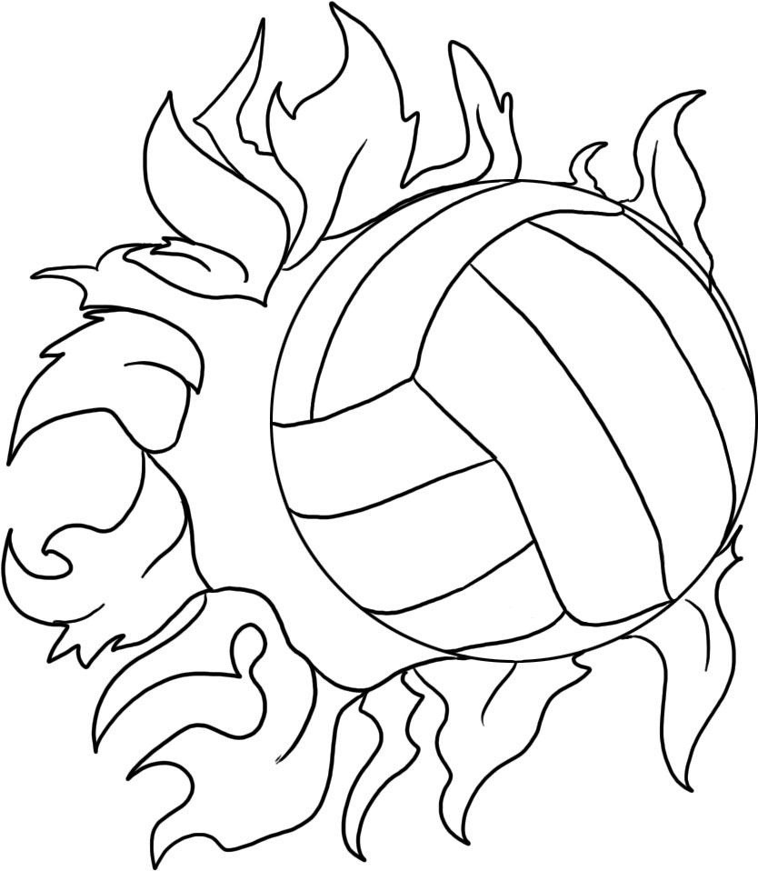 834x958 Volleyball Court Coloring Pages Copy Picture A Volleyball 5802