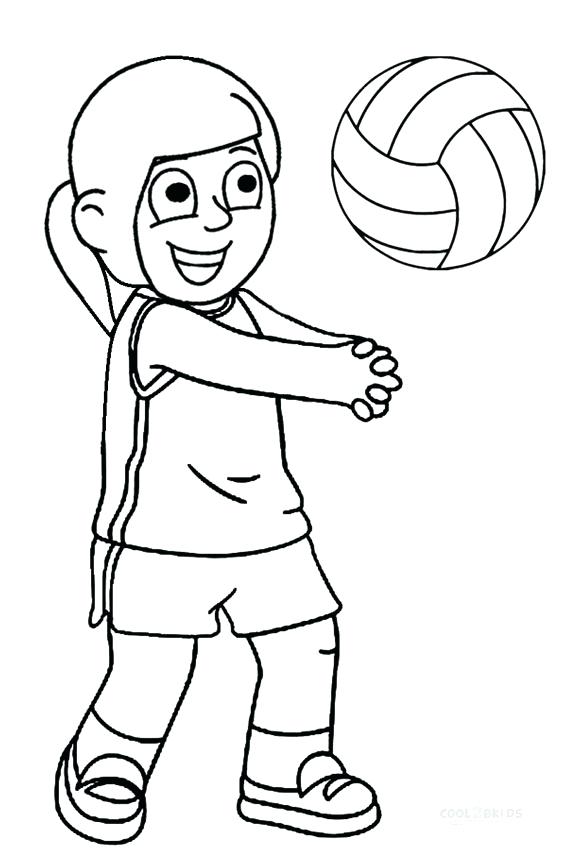 567x850 Volleyball Court Coloring Pages Printable For Kids