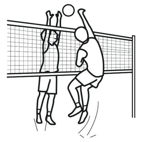 490x490 Fun Awesome Volleyball Coloring Pages