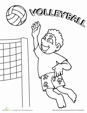 301x389 Sports Coloring Volleyball Set Worksheet