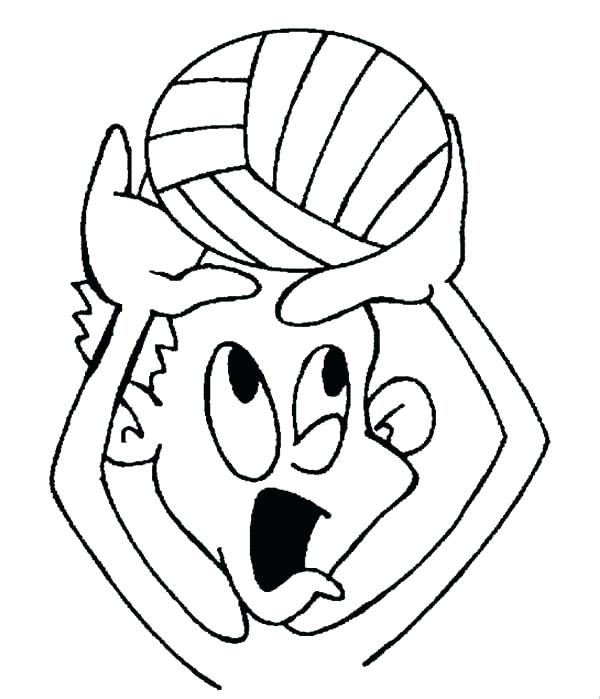 600x699 Volleyball Net Coloring Page